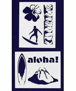 Hawaiian Stencils -2 pc set-Mylar 14mil - Painting /Crafts/ Templates - $36.84 CAD