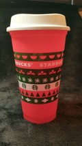 Starbucks Holiday Reusable Hot Cups Red Green - $7.91
