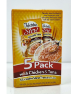 Delectables Lickable Cat Treat Stew with CHICKEN &amp; TUNA, 1.4oz ea, 5 POU... - £7.75 GBP