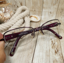 Anne Klein Plum Metallic Half-Rim Eyeglasses FRAMES - AK9109 523 50-17-135 - $32.62