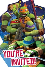 TMNT Teenage Mutant Ninja Turtles Invitations Birthday Party Supplies 8 Count - $5.75