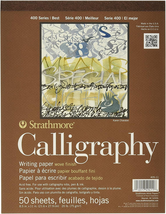 STR- 50 Sheet Tape Bound Calligraphy Pad, 8.5 by 11&quot;, White - $12.19