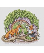 Fairy Tale cross stitch Dog and Sly Fox pattern pdf - $9.99