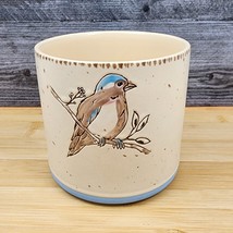 Spring Bird Canister Embossed by Blue Sky 5&quot; Home Décor Decorative Flowe... - $20.89