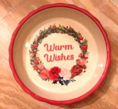 Pioneer Woman Wishful Winter Warm Wishes 9” Ceramic Pie Plate - £20.57 GBP