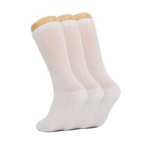 AWS/American Made White Diabetic Crew Socks for Men with Non Binding Top... - £7.38 GBP+