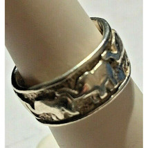 STERLING SILVER ELEPHANTS BAND. SIZE 4.5 SKY - $25.74