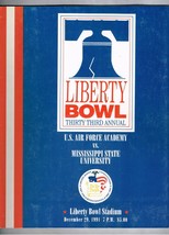 1991 Liberty Bowl Game Program Air Force Falcons Mississippi State Bulldogs - £97.47 GBP