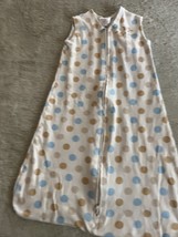 HALO SleepSack Wearable Blanket Boys Beige Blue Brown Polka Dot SMALL 0-... - £9.79 GBP