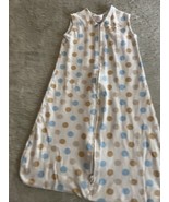 HALO SleepSack Wearable Blanket Boys Beige Blue Brown Polka Dot SMALL 0-... - £9.81 GBP