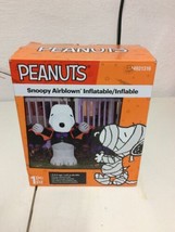 New Gemmy 3.5 Ft Peanuts Snoopy Airblown Bat Halloween Inflatable # 4921316 - £42.18 GBP