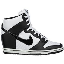 Nike Dunk Sky Hi Wedge Shoes High High Heel Black Off White Sneaker 7 Force Smfk - £295.78 GBP