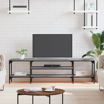 TV Cabinet Grey Sonoma 161x35x45 cm Engineered Wood&amp;Iron - £43.57 GBP