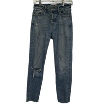 Grlfrnd Jeans Karolina button fly high waist Distressed jeans Size 26 - £23.47 GBP