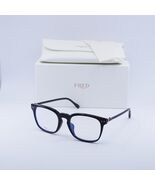 Fred FG50006U 001 Shiny Black/Clear Blue Light Block 54mm Eyeglasses New... - $485.68 CAD