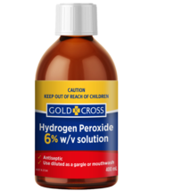 Gold Cross Hydrogen Peroxide 6% w/v 400mL Solution - $83.61