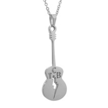 Tcb Guitar Necklace Stainless Steel 18&quot; Chain Elvis Taking Care Of Business New - £11.76 GBP