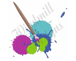 Paint Art Splatter - Machine Embroidery Design - £2.78 GBP