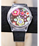 Floral Watch Analog Plastic Stainless Steel Back Battery Operated Japan ... - £7.55 GBP