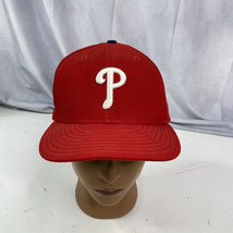 Philadelphia Phillies MLB Authentic New Era 59FIFTY 7 5/8 Fitted Red Cap Hat - $21.29