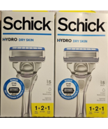 Two (2) Schick Hydro Dry Skin 5 Blade Razor with 2 Cartridges - $20.36 CAD