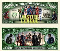 ✅ Pack of 10 Justice League DC Comics Collectible Money 1 Million Dollar Bills ✅ - £7.34 GBP