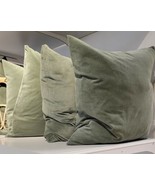 Ikea SANELA Pillow Cushion Cover 20&quot; x 20&quot; Velvet Cotton Gray-Green 1 pc... - £14.19 GBP
