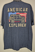 GH Bass American Explorer Jeep Wrangler Tee Shirt Size Large Dark Blue NWT - $12.99