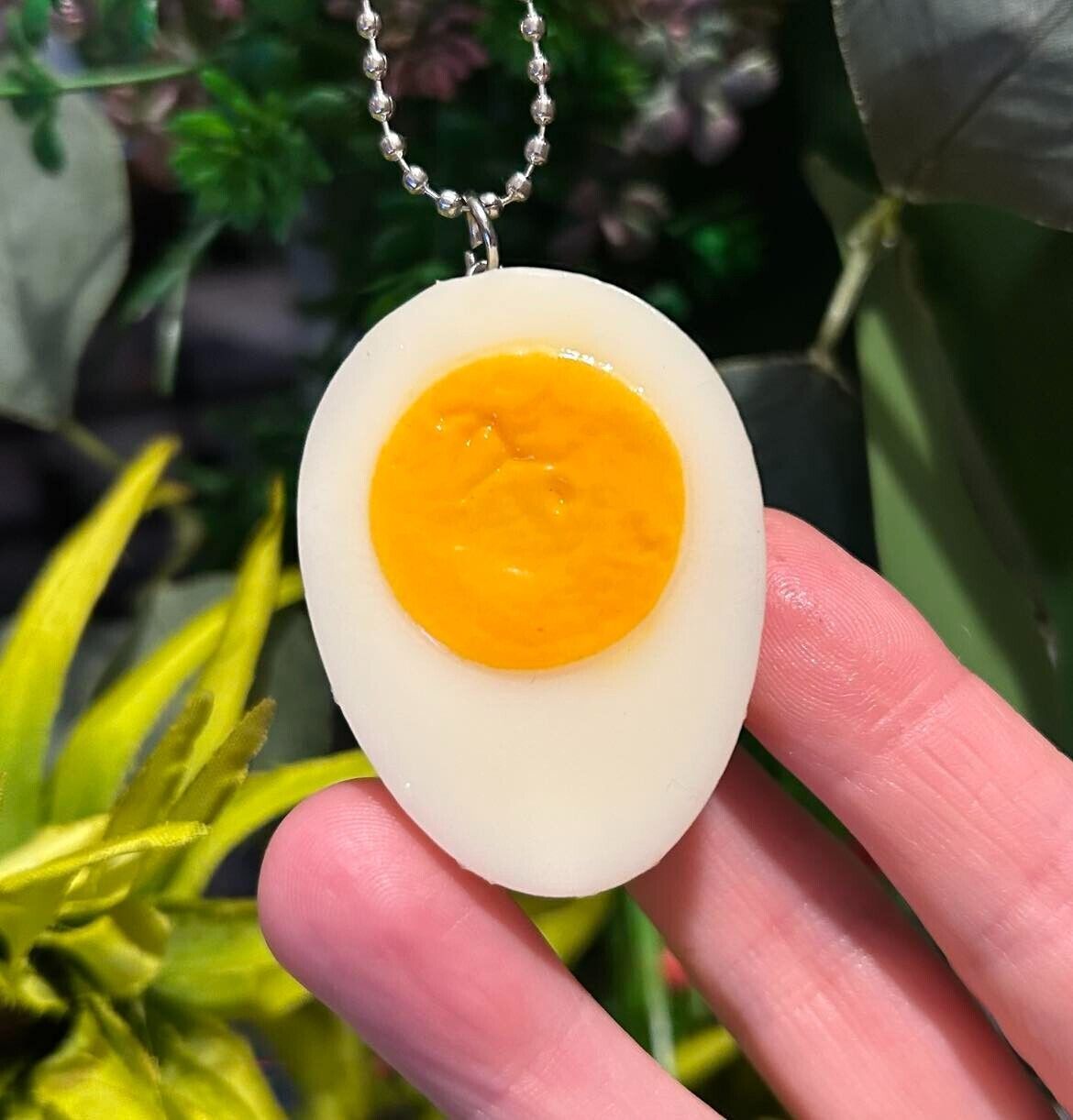 Handmade HARD BOILED EGG BAUBLE car HANGING decoration XMAS tree UNIQUE ... - $15.03
