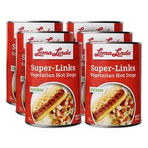 Loma Linda - Super Links (15oz) (6 Pack) Plant-Based Vegetarian Hot Dog - £35.93 GBP