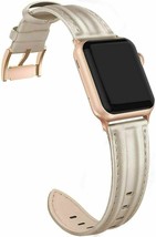 Leather Band Compatible with Apple Watch 38mm 40mm Shiny Bling Strap - GOLD - £6.22 GBP
