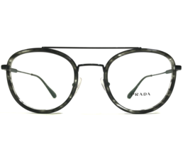 Prada Eyeglasses Frames VPR6SX 05A-1O1 Matte Black Gray Tortoise Wire 49-22-140 - £112.62 GBP