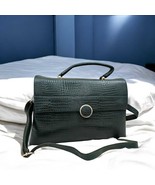 Leather Handbag Women – Crocodile Textured Handmade Bag, Top Handle &amp; Cr... - $3,638.35 MXN