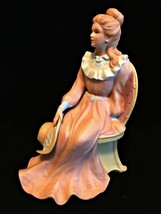 HOMCO Figurine #1439 Courtney&#39;s Dream Lady Sitting Holding Hat Porcelain 7&quot; - £23.97 GBP