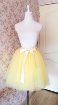 Yellow Knee Length Tulle Skirt Women Girl Custom Plus Size Tulle Tutu Skirt image 7