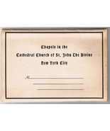 New York Postcard Booklet NYC Chapels Cathedral Church of St John The Di... - £5.76 GBP