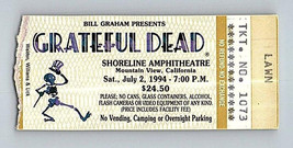 Grateful Dead Mail Ordre Concert Ticket Stub Juillet 2 1994 Mountain Vie... - $43.55