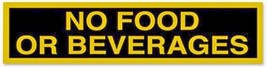 NO FOOD OR BEVERAGES Adhesive Vinyl door office Gold Sticker SIGN COSCO ... - $398.48 MXN