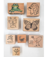 Lot of 7 Ink Stamps Pictures Butterfly Frog Turtle Card Crafting Scrapbo... - £13.29 GBP