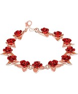Rose Flower Charm Bracelet - £22.19 GBP