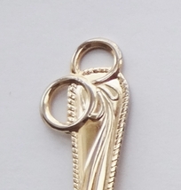 Collector Souvenir Spoon Wedding Rings Bands Embossed Handle Goldtone - £3.98 GBP
