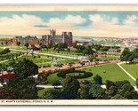 St Mary Cathedral Sydney New South Wales Australia UNP Linen Postcard O16 - $2.92