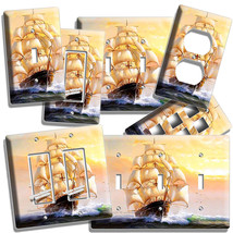 Sailing Ship Sailboat Oc EAN Light Switch Outlet Wall Plate Cover Home Room Decor - £14.37 GBP+