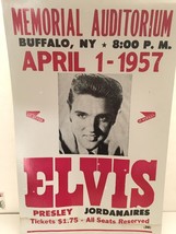 Elvis Presley Cardboard Advert 1957 Jordanaires Buffalo NY Tickets $1.75 22 X 14 - £41.00 GBP