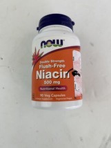 NOW Foods Double Strength Flush-Free Niacin 500 mg 180 Veg Caps - $24.03
