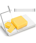 Cheese Slicer Cutting Board, Marble Cutter with 6 Wires, 8&quot; L X 5&quot; W Hea... - $40.32 CAD