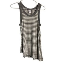Cabi  Tank Top Size XS Side Out Asymmetrical  Striped White and Gray - £8.49 GBP