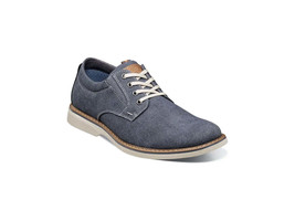Men&#39;s Nunn Bush Otto Canvas Plain Toe Oxford Shoes Dressy Blue Denim 85015-462 - £66.44 GBP