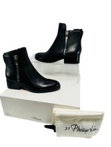 $527 3.1 Phillip Lim Women Black Alexa Chunky Heel Bootie Boot Shoe 37EU/6.5US - £49.98 GBP