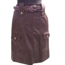 Cache Expresso Satin Evening Day Skirt New Tab Belt Loop Front Pocket NW... - $47.20